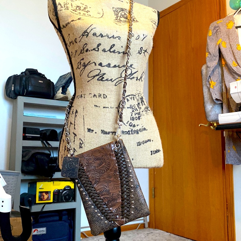 P&G leather cross body Purse